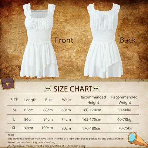 TOLOYE Pirate Costume Women, Medieval Women’s Pirate Costume Outfit with Dress Headscarf Corset for Party Cosplay in Saudi Arabia