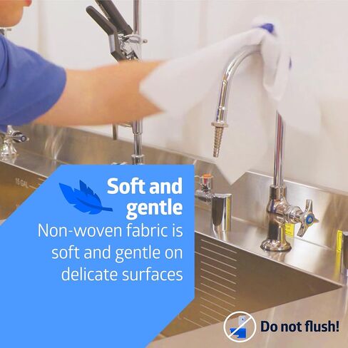 Medline Absorbent Wipers+ Disposable Heavy Duty Dry Wipes, 12" x 13" (90 Count, Pack of 1) in Kuwait