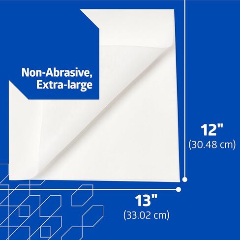 Medline Absorbent Wipers+ Disposable Heavy Duty Dry Wipes, 12" x 13" (90 Count, Pack of 1) in Kuwait