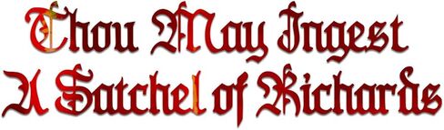 Thou May Ingest A Satchel of Richards Decal Vinyl Sticker Auto Car Truck Wall Laptop | Red Holographic | 8" x 2" in Saudi Arabia
