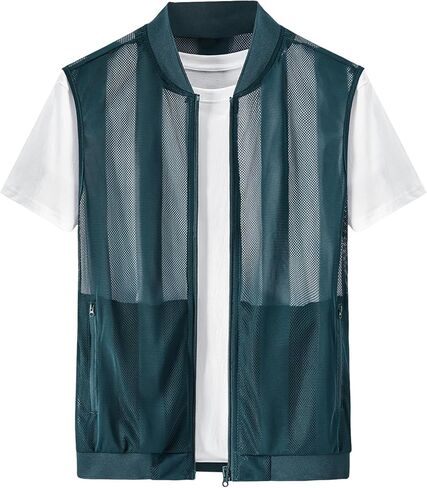 سترة صيفية خفيفة الوزن رفيعة للغاية للرجال 0.1 ملم مع جيوب سترة غير رسمية قابلة للتنفس للاستخدام الخارجي لصيد الأسماك والجري والجولف in Kuwait