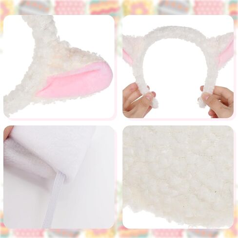 Lamb Costume Accessories Cute Sheep Ears Nose and Tail Animal Costume Kit for Birthday Halloween Cosplay in Saudi Arabia