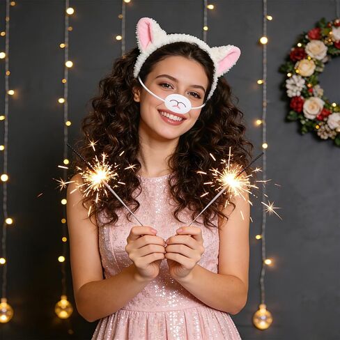 Lamb Costume Accessories Cute Sheep Ears Nose and Tail Animal Costume Kit for Birthday Halloween Cosplay in Saudi Arabia