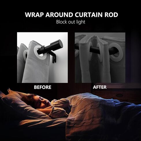 Curtain rod Black, 48-88 inch adjustable telescopic curtain rod, heavy-duty curtain suitable for bedroom, living room, kitchen in Kuwait
