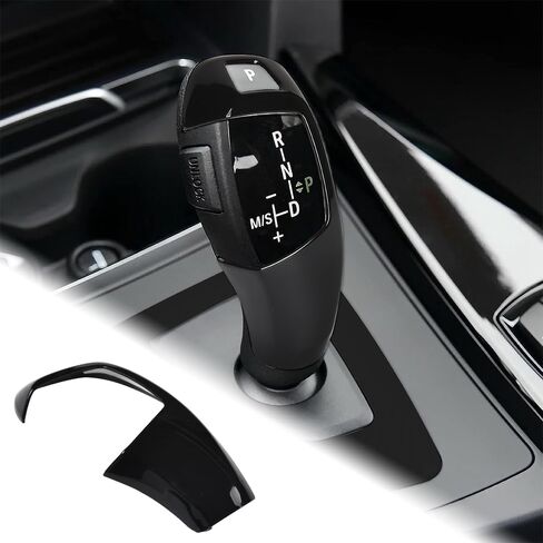 JSCARLIFE Gear Shift Knob Cover ABS Trim fits for B-M-W F20 F21 F22 F30 F31 F32 F33 F34 F35 F36 F07 F10 F12 F15 F16 F25 F26 Accessories (Carbon Fiber/Style B) in Kuwait