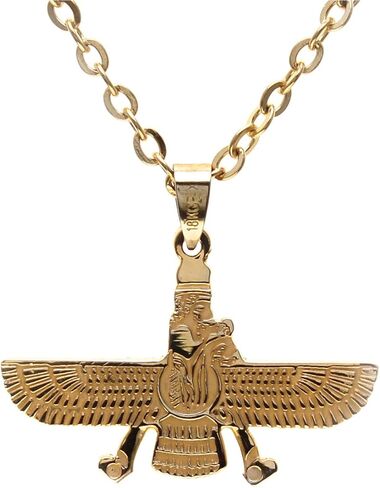 قلادة ذهبية Pt Faravahar Farvahar هدية فنية فارسية فارسية فارسية فارسية in Kuwait