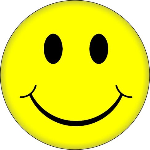 Square Deal Recordings & Supplies Happy Face - 1" Round Button in Saudi Arabia