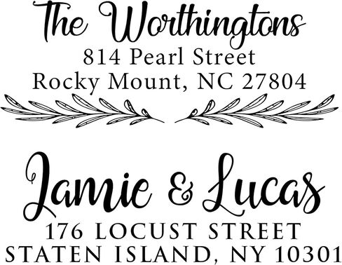 Custom Stamp - Return Address Imprint - Self Inking Name Stamp Custom Address Stamper Wedding Invitation Stamp 15+ Designs! (Green Ink) in Kuwait