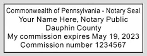 Breast Cancer Awareness Notary Stamp | 2.3x0.81 Inch Rectangular Imprints - Self Inking | Pennsylvania in Saudi Arabia