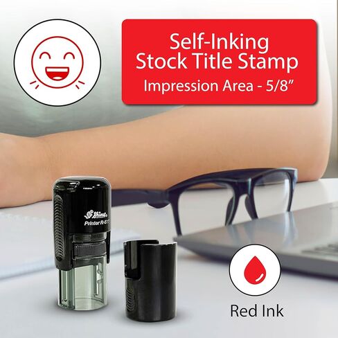 Shiny Laughing Teacher Stamp, Round Self Inking Stamp for Classroom, Red Ink in Saudi Arabia