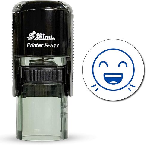 Shiny Laughing Teacher Stamp, Round Self Inking Stamp for Classroom, Red Ink in Saudi Arabia