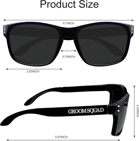PartyGifts&beyond 7 Pcs Groomsmen Sunglasses, Groomsmen Gifts, Bachelor Party Favors For Team Groom,Groom Squad,Best Man in Saudi Arabia