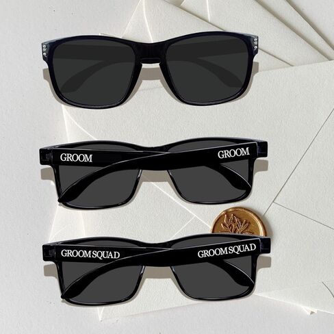PartyGifts&beyond 7 Pcs Groomsmen Sunglasses, Groomsmen Gifts, Bachelor Party Favors For Team Groom,Groom Squad,Best Man in Saudi Arabia