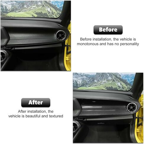 RT-TCZ Center Console Dashboard Panel Trim Cover Kit Meter Frame Interior Decoration Accessories for Chevrolet Camaro 2016-2022,Carbon Fiber Grain in Saudi Arabia