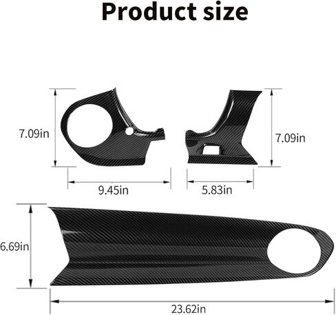 RT-TCZ Center Console Dashboard Panel Trim Cover Kit Meter Frame Interior Decoration Accessories for Chevrolet Camaro 2016-2022,Carbon Fiber Grain in Saudi Arabia