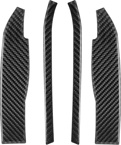 SUNJIKA Compatible with Carbon Fiber 4PCS Center Consoles Multimedia Knob Frame Strip Trim Sticker Interior Accessories for Subaru BRZ Scion FR-S Toyota 86 2016 2017 2018 2019 2020 (Black) in Saudi Arabia