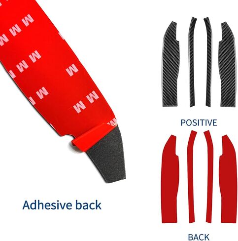 SUNJIKA Compatible with Carbon Fiber 4PCS Center Consoles Multimedia Knob Frame Strip Trim Sticker Interior Accessories for Subaru BRZ Scion FR-S Toyota 86 2016 2017 2018 2019 2020 (Black) in Saudi Arabia