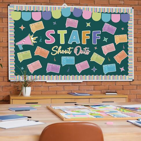 Staff Shout Out Bulletin Board Decorations Staff Shout Outs Bulletin Board Set Appreciation and Recognition DIY Craft Cutouts for School Classroom Office Employee Appreciation Wall Door Decor Supplies in Saudi Arabia