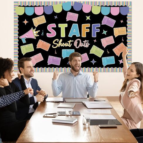 Staff Shout Out Bulletin Board Decorations Staff Shout Outs Bulletin Board Set Appreciation and Recognition DIY Craft Cutouts for School Classroom Office Employee Appreciation Wall Door Decor Supplies in Saudi Arabia