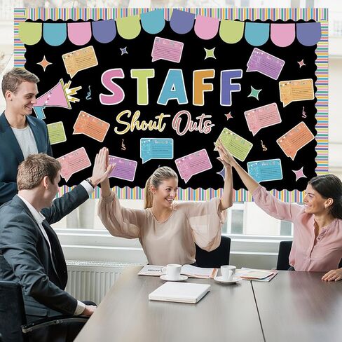 Staff Shout Out Bulletin Board Decorations Staff Shout Outs Bulletin Board Set Appreciation and Recognition DIY Craft Cutouts for School Classroom Office Employee Appreciation Wall Door Decor Supplies in Saudi Arabia