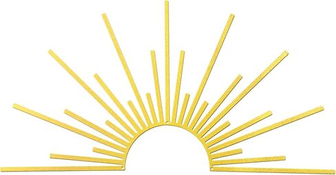 Bnesi Sun Metal Wall Art ديكور جدار الشمس ديكور معدني أسود لغرفة المعيشة وغرفة النوم ديكور المنزل الحديث هدية فريدة من نوعها لبيت جديد لعشاق الفن المنزلي على طراز بوهو البسيط (أسود) in Kuwait