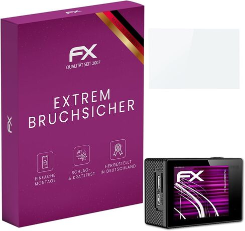 atFoliX Plastic Glass Protective Film Suitable for Akaso EK7000 Plus, Glass Protector 9H Hybrid-Glass FX Glass Screen Protector of Plastic in Kuwait