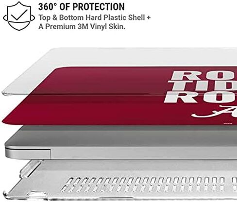 حافظة سكينيت + غلاف متوافق مع ماك بوك برو 15 بوصة (2016-19) - تصميم ألاباما رول تايد رول المرخص رسميًا in Kuwait