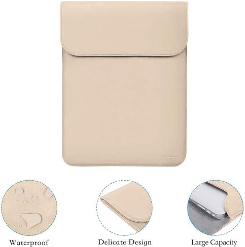 MOSISO Compatible with MacBook Air 13 inch Case 2022 2021 2020 2019 2018 Release A2337 M1 A2179 A1932, Faux Suede Leather Laptop Sleeve with Small Bag& Keyboard Cover Skin, Camel&Apricot in Saudi Arabia