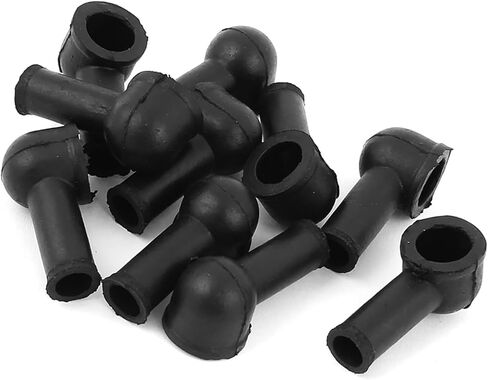 Terminal Insulating Covers 12mm x 8mm 10 Pcs Black Replacement Durable Material in Kuwait