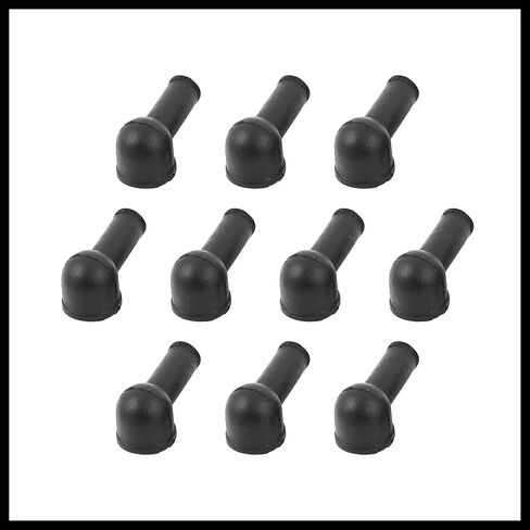Terminal Insulating Covers 12mm x 8mm 10 Pcs Black Replacement Durable Material in Kuwait