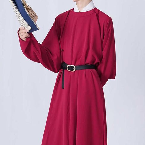 Men's Traditional Hanfu Costume Straight Sleeve Round Neck Robe Song Dynasty Chinese Hanfu in Saudi Arabia