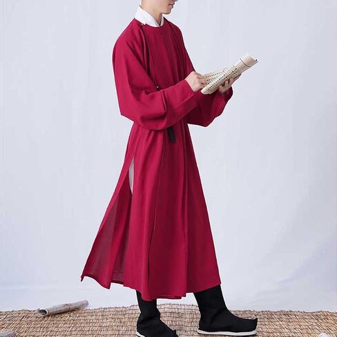 Men's Traditional Hanfu Costume Straight Sleeve Round Neck Robe Song Dynasty Chinese Hanfu in Saudi Arabia