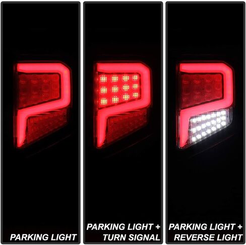 ACANII - لـ [طراز OEM غير LED فقط] 2016-2021 نيسان تيتان | مجموعة مصابيح الفرامل الخلفية لمصابيح الفرامل LED باللون الأسود من Titan XD in Saudi Arabia