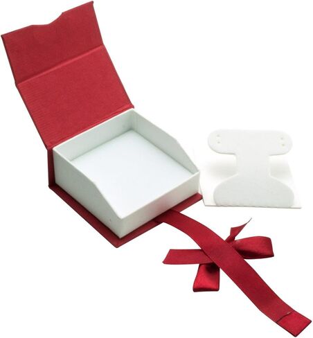 Red Ribbon Jewelry Earring Boxes - Pack of 36 in Kuwait