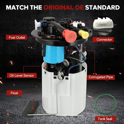 E3717M Electric Fuel Pump Module Assembly Compatible with Buick Terraza,Compatible with Chevrolet Uplander,for Pontiac Montana,for Saturn Relay 2005-2007 3.5L 3.9L V6 Replaces# P76234M FG0406 E3717M in Kuwait
