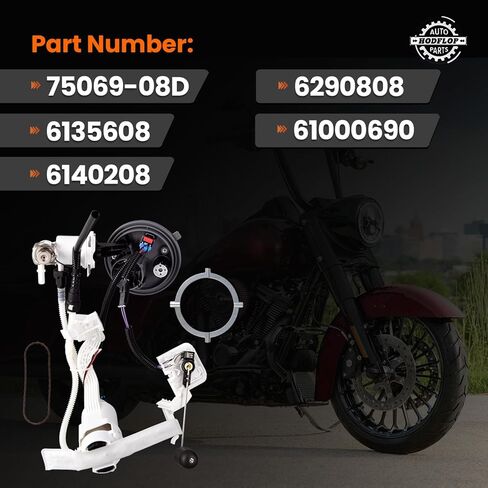 75069-08D Fuel Pump Assembly Compatible with Harley-Davidson Road King FLTRX 2008-2022, Street Glide FLTRX 2008-2022, Road Glide FLTRX 2013-2022, Freewheeler FLRT 2015-2022 Replaces# 6290808 6135608 in Kuwait