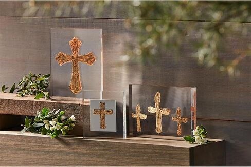 Mud Pie Triple Acrylic Cross Plaque; 5" x 7 1/4" in Saudi Arabia