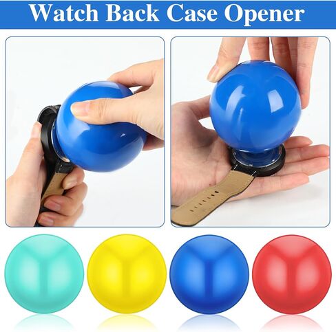 4 Pcs Watch Case Open Ball Set with 4 Needles Rubber Ball Remover Tool for Easy Opening and Closing Watch Backs Battery Change(Red, Yellow, Blue, Green) in Kuwait