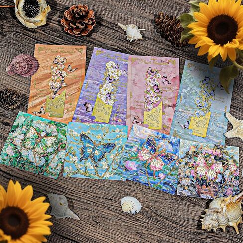 8 قطع من الإشارات المرجعية الذهنية على شكل فراشة مع سلسلة، لوحة زيتية ذهبية مجوفة علامات كتاب لطيفة لقراءة النساء محبي الكتب والكتاب والأطفال والمراهقين in Kuwait