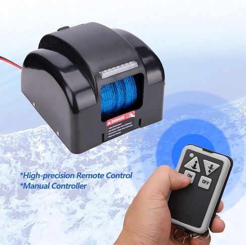 Electric Anchor Winch,Marine Anchor Winch 12V,Saltwater Boat Anchor Windlass Kit with Wireless Remote Control,Heavy Duty Towing Winches in Kuwait