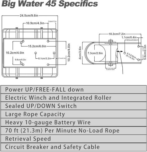 Electric Anchor Winch,Marine Anchor Winch 12V,Saltwater Boat Anchor Windlass Kit with Wireless Remote Control,Heavy Duty Towing Winches in Kuwait
