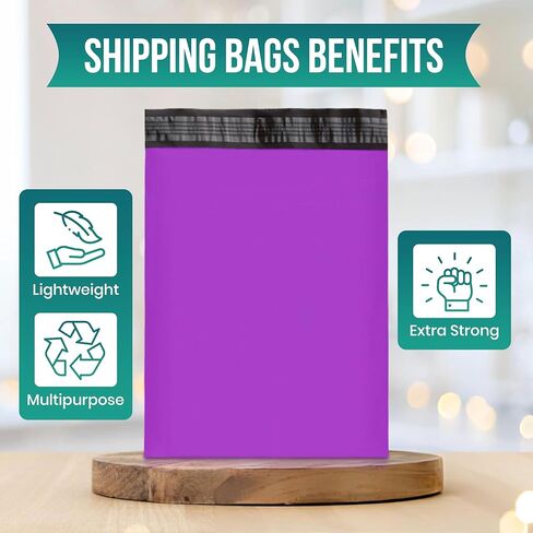 Levex - #1 6x9 [2000 Pack] Purple Poly Mailers Shipping Bags, Strong Mailing Envelopes, Multipurpose Mailers, Waterproof & Tear Resistant, Self-Sealing 2 Mil in Kuwait
