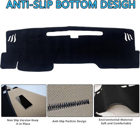 حصيرة غطاء داش لعام 2025 2026 تويوتا كامري غطاء لوحة القيادة حصيرة داش السجاد حامي مخصص مناسب مركز وحدة التحكم غطاء ظلة حامي كامري الملحقات وسادة لا وهج (أسود) in Kuwait