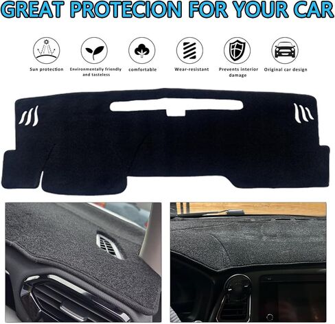 حصيرة غطاء داش لعام 2025 2026 تويوتا كامري غطاء لوحة القيادة حصيرة داش السجاد حامي مخصص مناسب مركز وحدة التحكم غطاء ظلة حامي كامري الملحقات وسادة لا وهج (أسود) in Kuwait