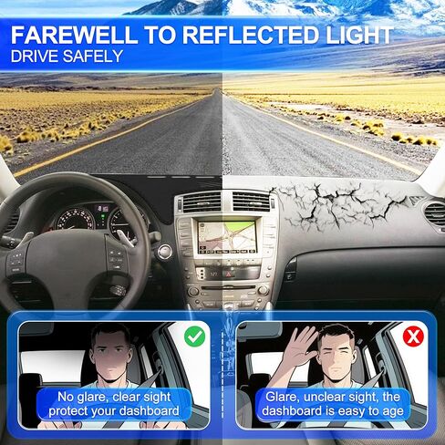 Leather Dash Cover Compatible with Lexus IS250 IS350 2006 2007 2008 2009 2010 2011, Dash Mat Dashboard Cover and Interior Dash Covers Accessories in Kuwait