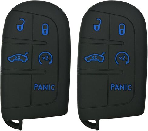 Coolbestda 2Pcs Key Fob Remote Cover Protector Case Pouch Glove Jacket for 2018 2019 2020 2021 Jeep Grand Cherokee Compass Dodge Challenger Charger Dart Durango Journey Chrysler 300 200 in Saudi Arabia