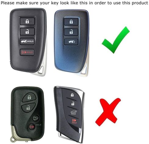 iJDMTOY Carbon Fiber Pattern Soft Silicone Key Fob Cover Case Compatible with Lexus is ES GS RC NX RX LX 200 250 350 2nd Gen Smart Key in Saudi Arabia