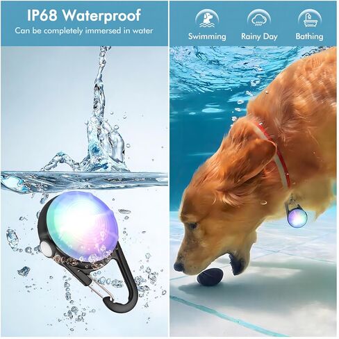 ضوء طوق الكلب، عبوتان من 4 أوضاع لأضواء طوق الكلب، ضوء كلب قابل لإعادة الشحن عبر USB عالي السعة، IP68 مقاوم للماء للكلاب للمشي ليلاً، والتسلق، والجري in Kuwait