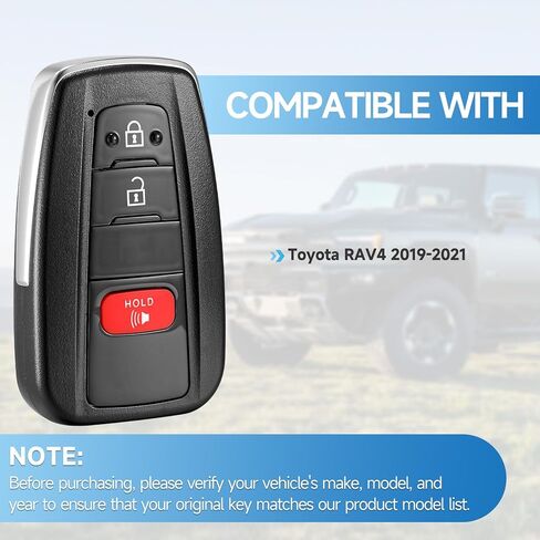 Smart Key Fob Replacement Fits for Toyota RAV4 2019 2020 2021 Proximity Keyless Entry Remote Control 314.3 Mhz P/N:8990H-0R010 8990H-42010 8990H-0R210 8990H-0R020 8990H-0R200 FCC:HYQ14FBC in Kuwait