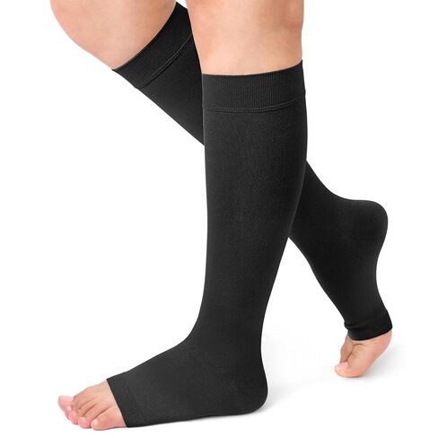 Beister Medical Open Toe Knee High Calf Compression Socks for Women & Men, Firm 20-30 mmHg Graduated Support Hosiery for Varicose Veins, Edema, Flight, Pregnancy （A Pair） in Saudi Arabia